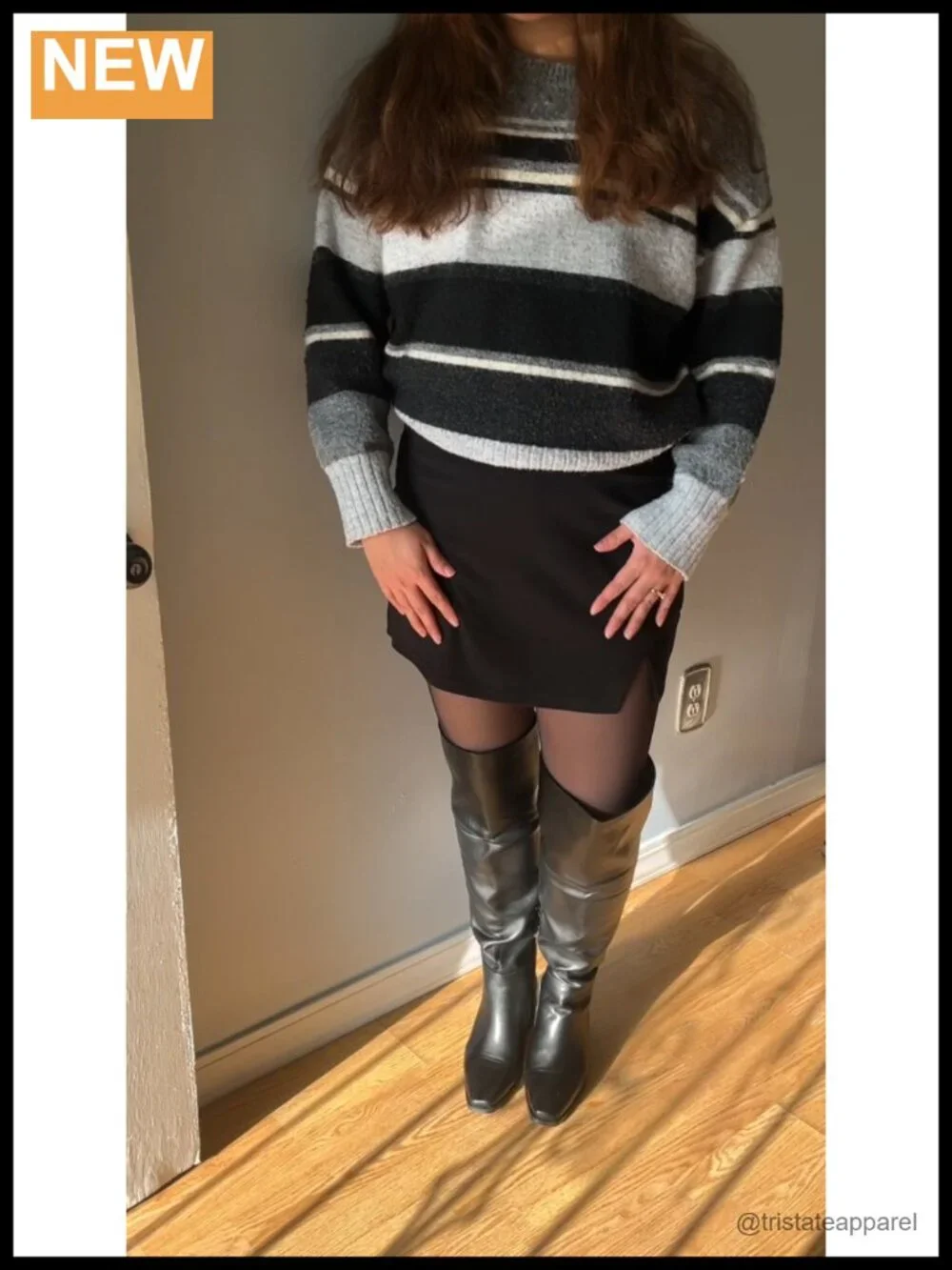 Wide Calf Over Knee Boots Square Toe Block Heel Faux Leather